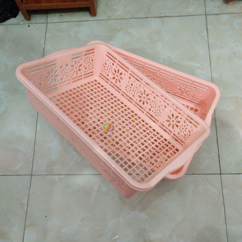Set 10 rổ nhựa to hình chữ nhật 32*24*8.5cm