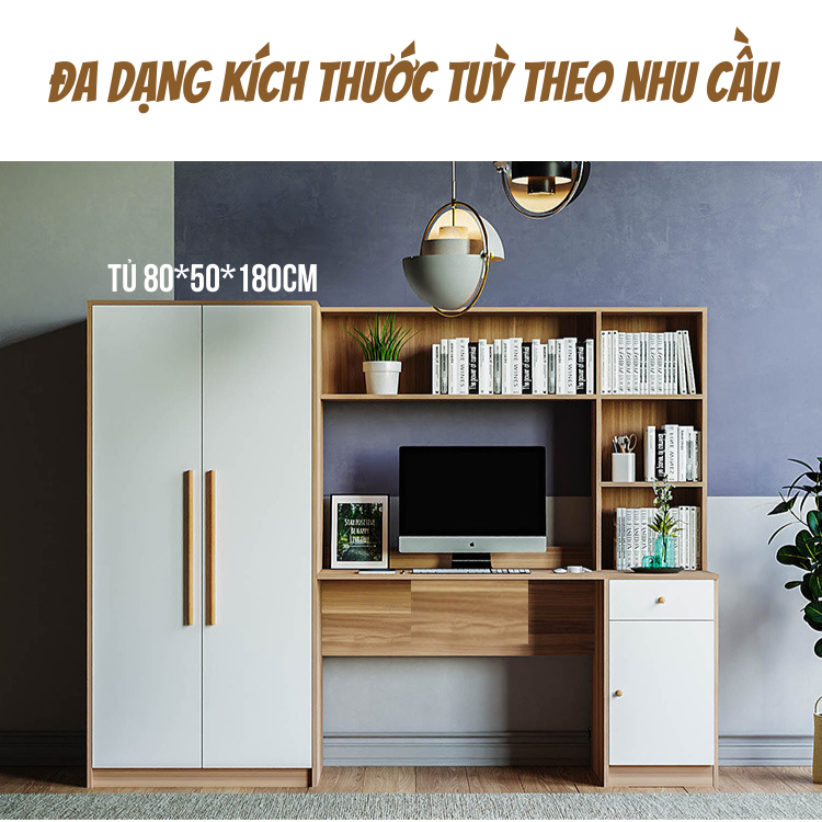 Tủ Quần Áo Gỗ Chống Ẩm Cửa Mở FIVO Mã FC01 Hiện Đại Cao Cấp, Dễ Dàng Lắp Ráp Tại Nhà, Thiết Kế Nhiều Ngăn Mở Rộng Diện Tích