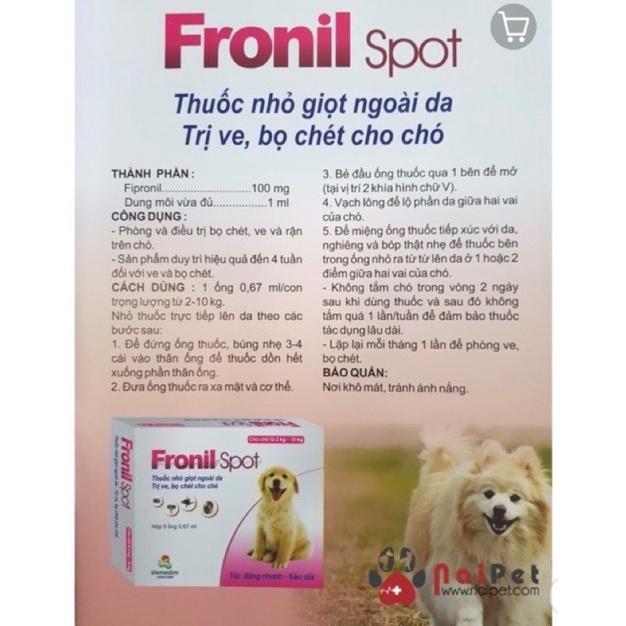 Tuýp Giỏ Gáy Trị Ve Rận Fronil Spot Chó Mèo Vemedim - Nhỏ Gáy