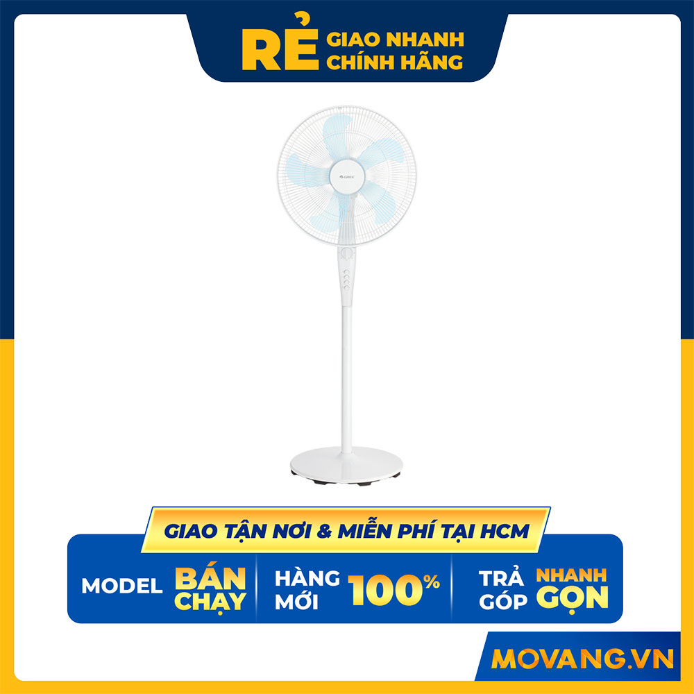 Quạt đứng Gree FDWK-4053h5 - Dòng cao cấp - 5 Cánh gió mạnh mẽ - 3 Tốc độ - Hẹn giờ - Công suất 45W tiết kiệm điện  Hàng Chính Hãng