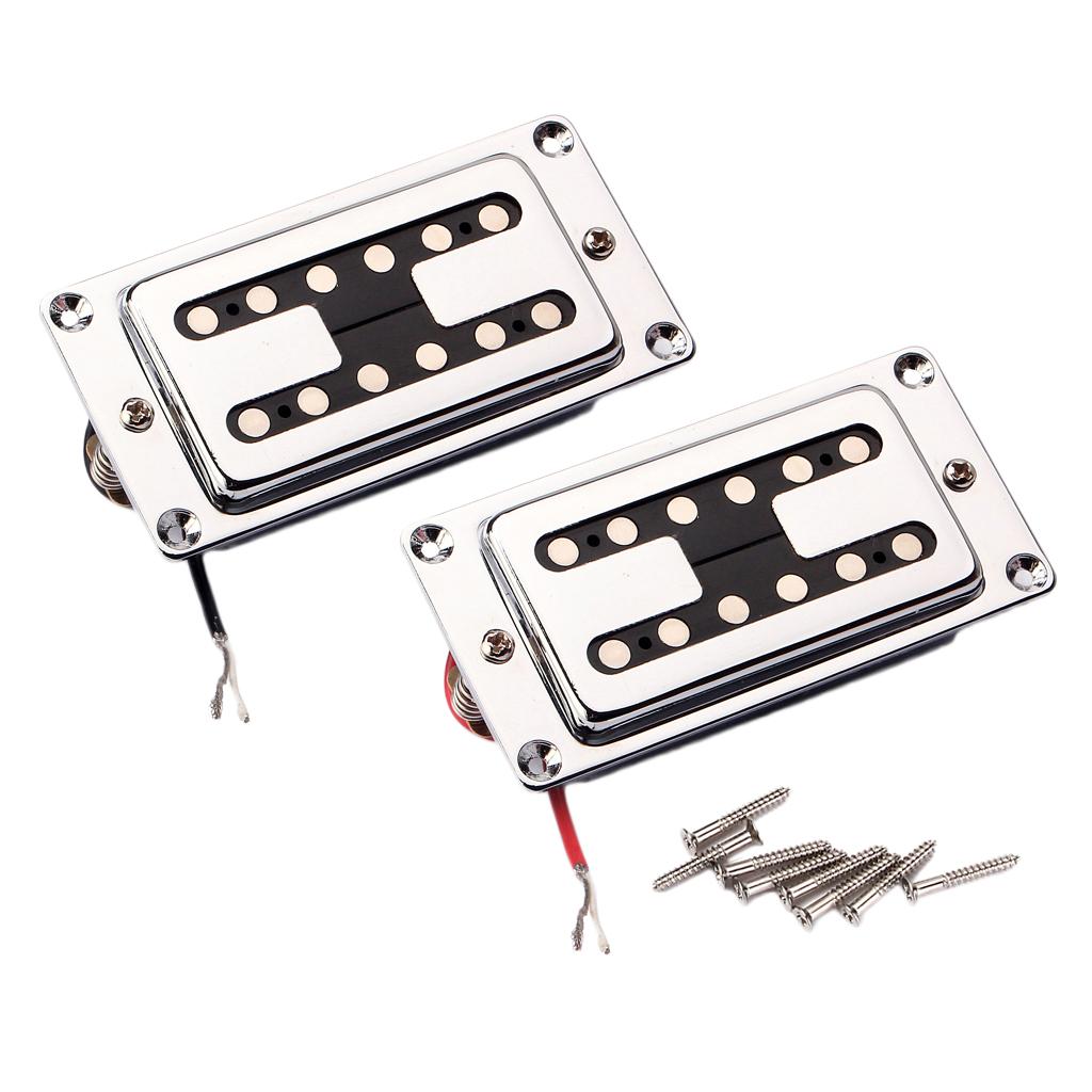 2Pcs Chrome Sealed Humbucker Pickup Set Double Coil for Les Paul Guitar Accs