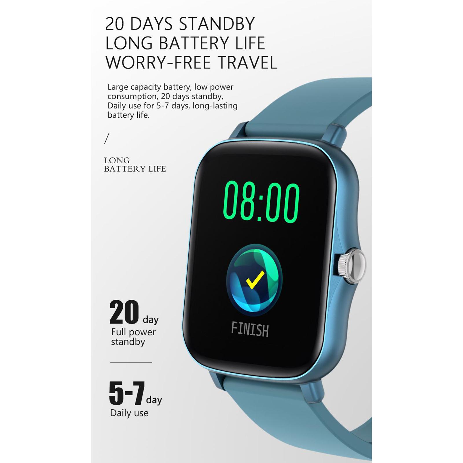 Y20 Smart Watch for Men Women, IP67 Waterproof, Fitness Tracker Sport Digital Watch Smartwatch for Android/iOS Phones