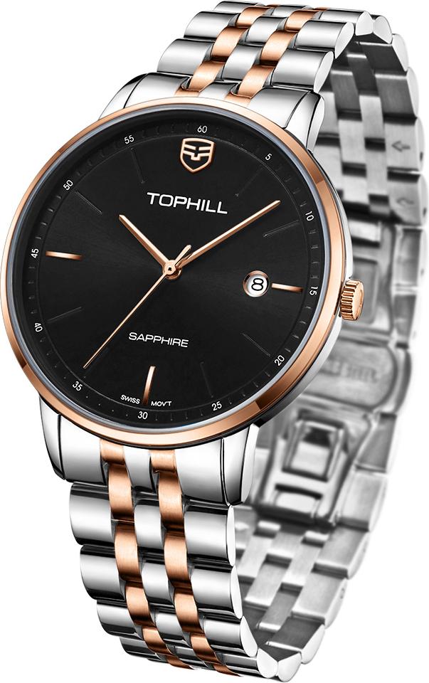 Đồng hồ nam dây thép chính hãng Thụy Sĩ TOPHILL TW065G.S7157