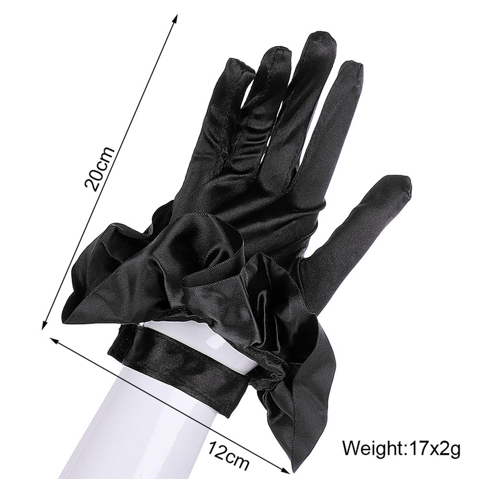 Halloween Gloves Elegant Black Cosplay for Themed Party Masquerade Holidays