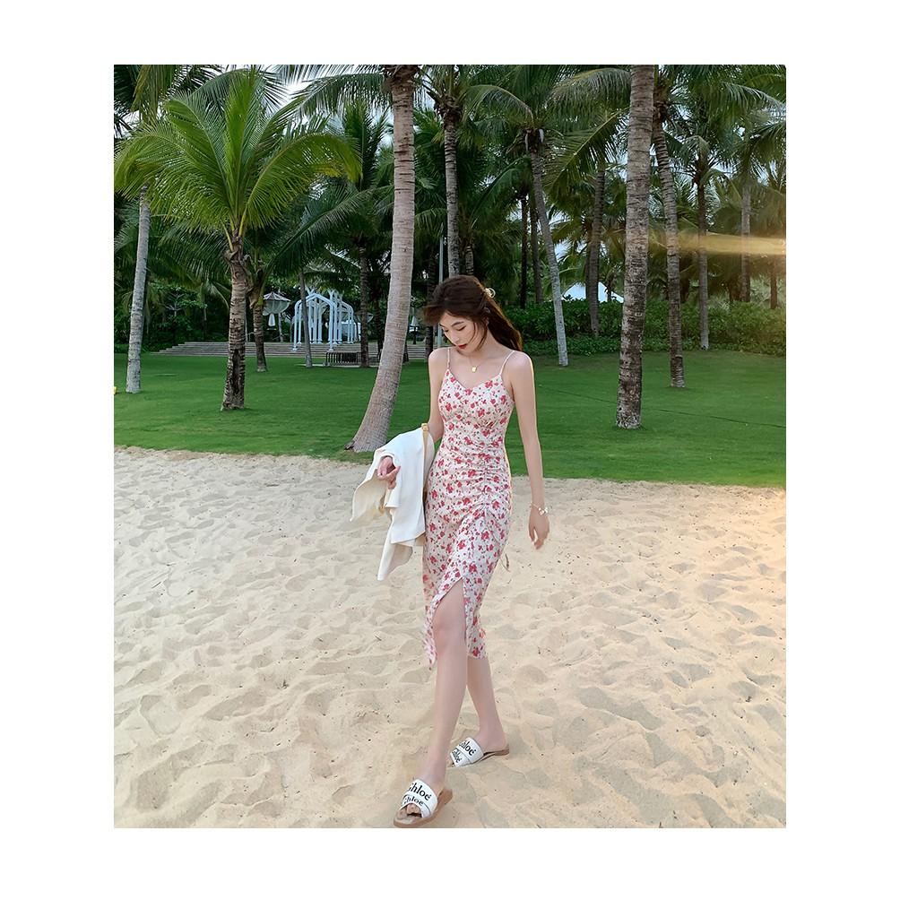 Đầm đôi hoa nhí hồng