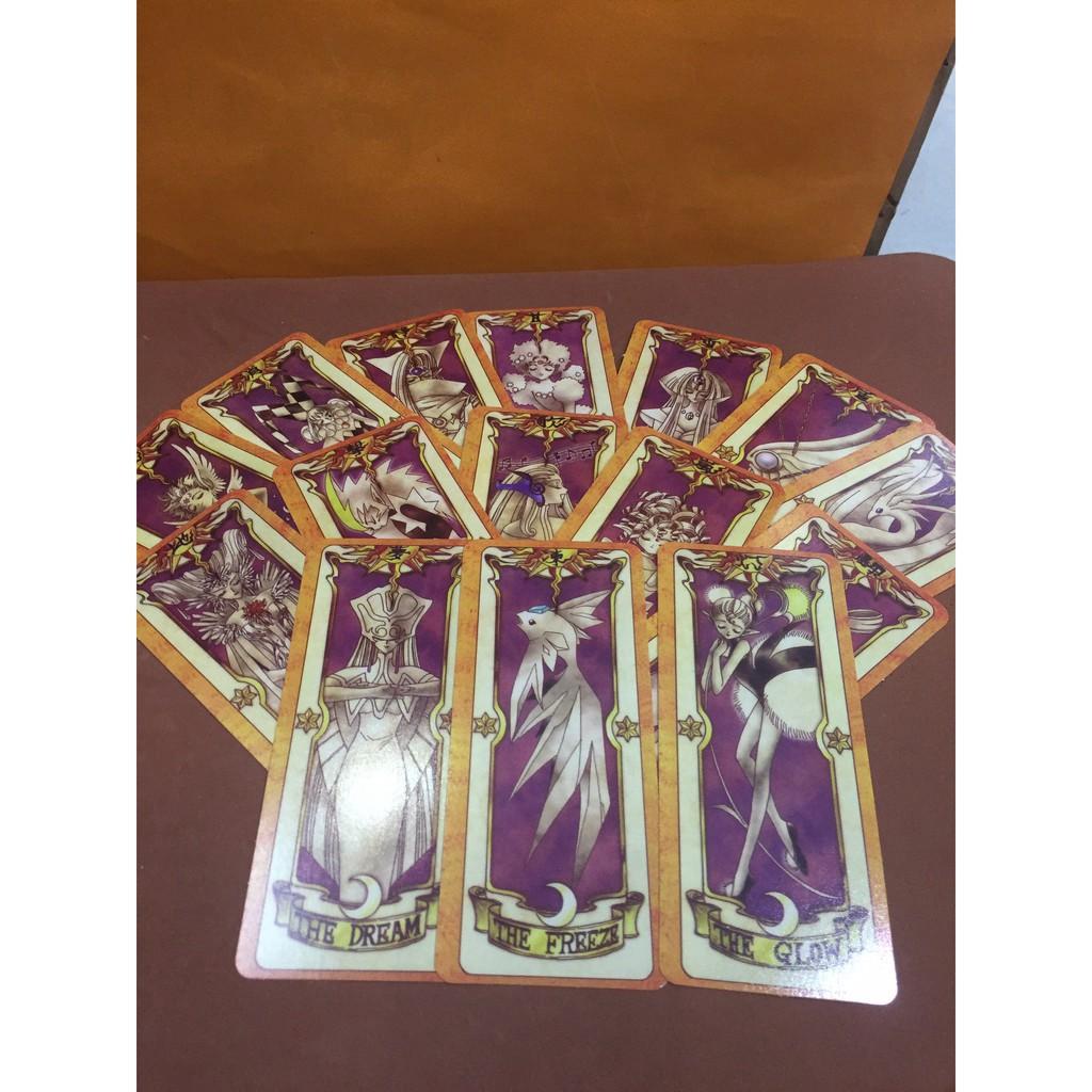 Hộp thẻ bài pháp thuật Clear Card Clow Cardcaptor Sakura Thủ lĩnh thẻ bài thẻ bài pha lê Tarot xinh xắn