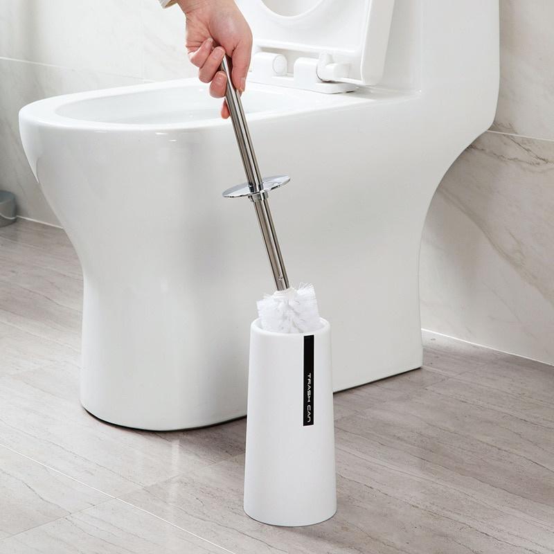 1pc Plain Fashion Toilet Brush Set Bathroom Cleaning Brush Long Handle Toilet Brush
