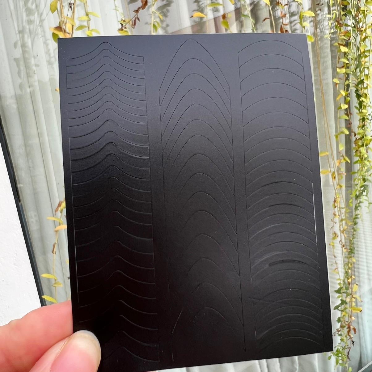 Sticker French Đầu Móng Ombre Màu Đen Nhiều Kiểu Cong Nhọn Oval Làm Nail, Miếng Dán Dặm Phen Omber Fen Đầu Móng Chuyên Dụng Nữ Women