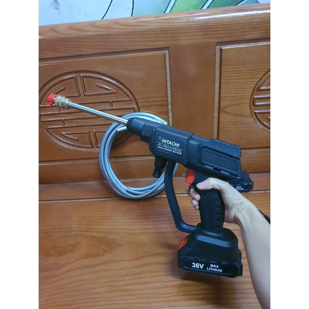 Máy rửa xe, vệ sinh điều hòa, bơm nước tưới cây dùng pin 36v HI.TA.CHI, bản 1 pin
