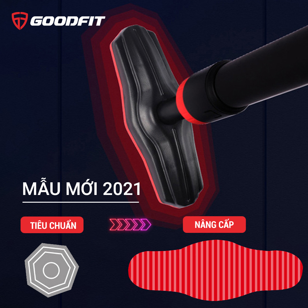 Thanh xà đơn gắn cửa, xà đơn treo tường GoodFit chịu lực 200kg, chốt khóa an toàn chông trượt tập luyện tại nhà GF201PU
