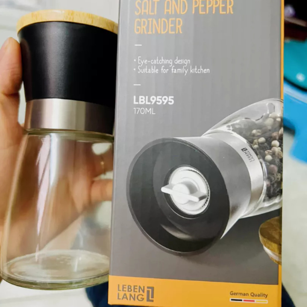 Dụng cụ xay tiêu cầm tay thủy tinh Lê Bên Làng LBL9595 dung tích 170ml nhỏ gọn tiện lợi