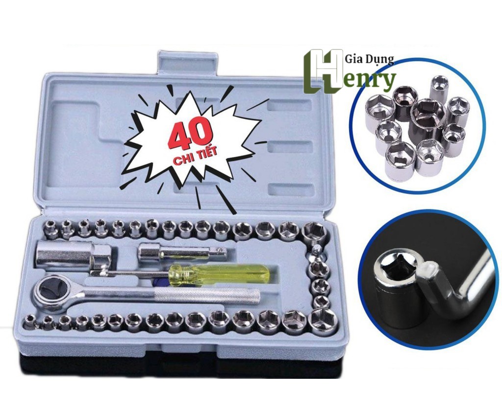 Bộ dụng cụ sửa chữa xe máy 40 chi tiết/đồ nghề sửa xe máy, xe đạp - HENRYSA
