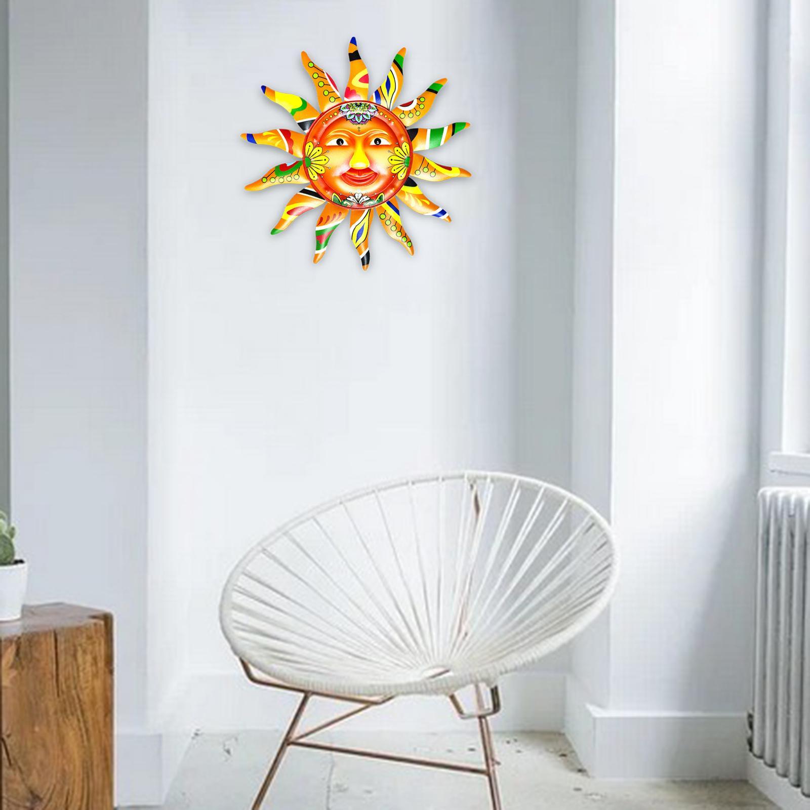 Metal Sun Wall Art Wall Decoration for Living Room Home