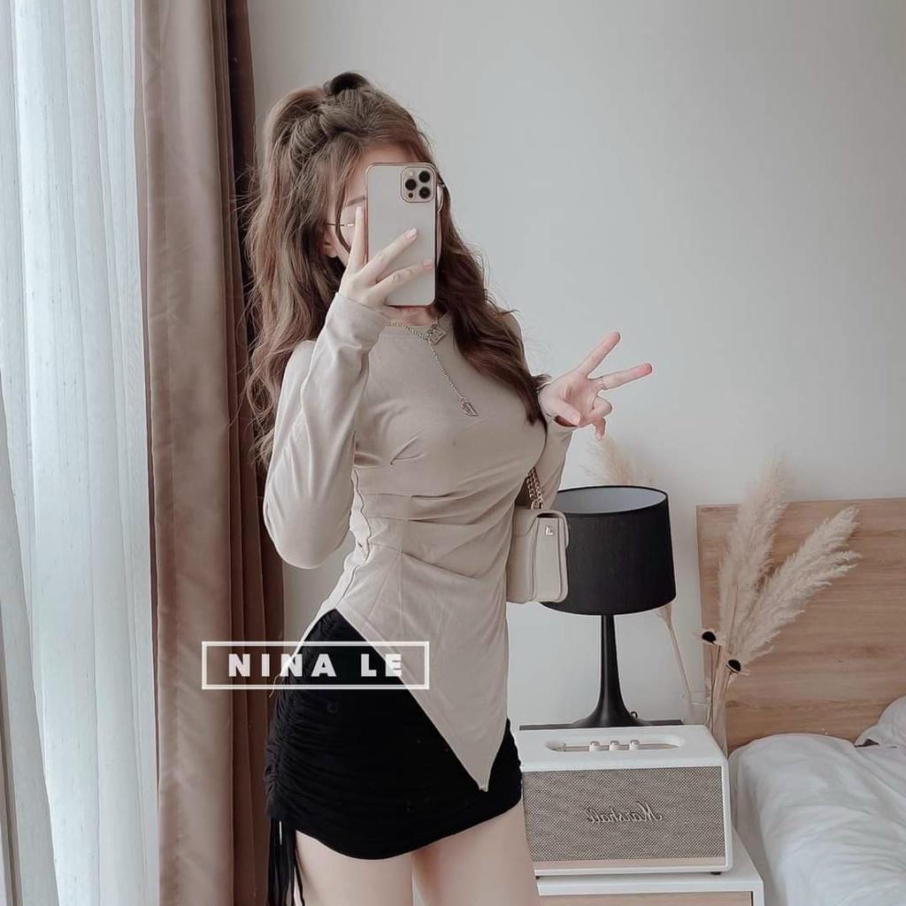 SET BỘ ÁO VÁY ĐI CHƠISét áo lai nhọn và chân váy rút dây siêu hot ( không kèm phụ kiện )