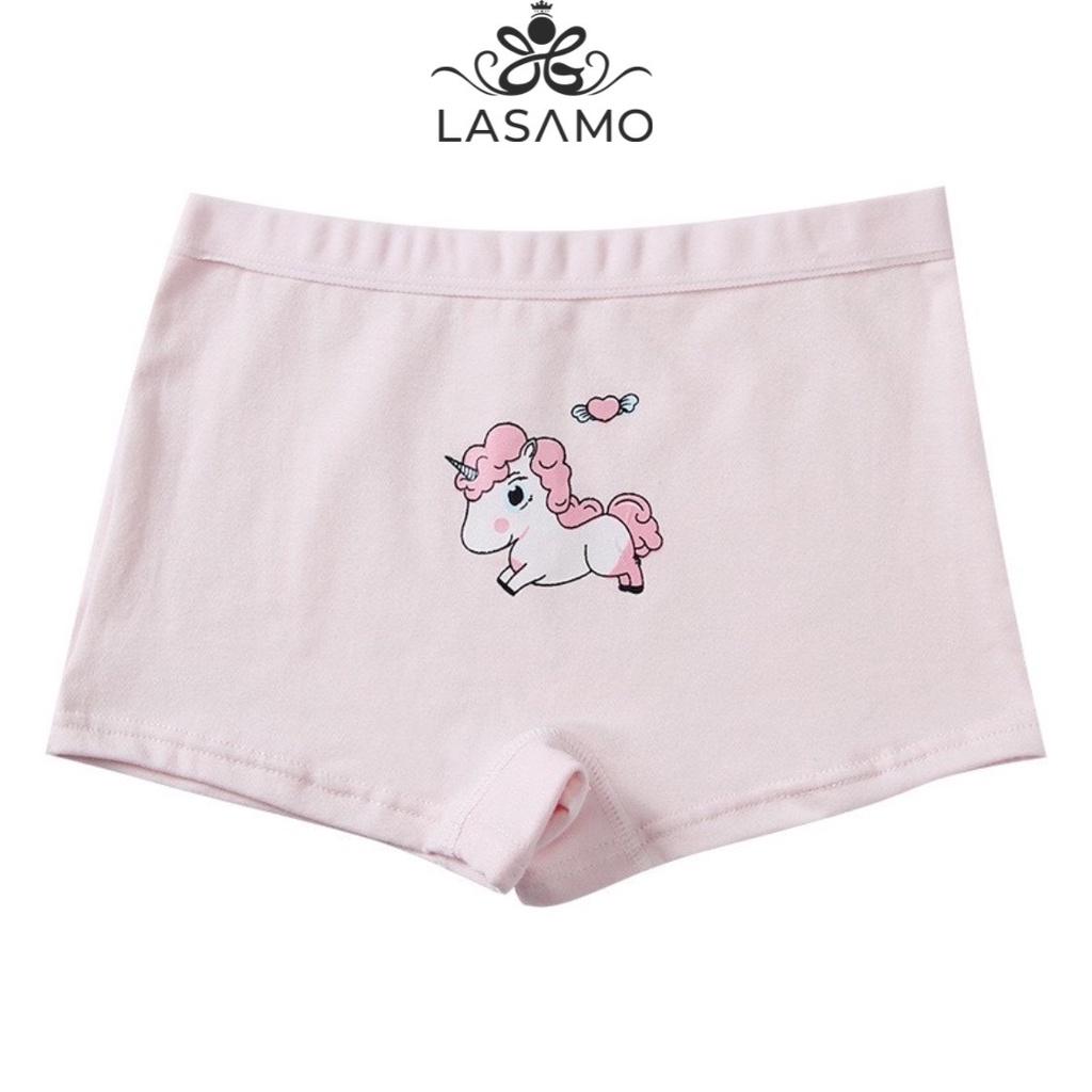 Quần chip bé gái, quần lót cho bé gái cotton cao cấp họa tiết Ngựa Pony dễ thương hãng LASAMO mã QLB022