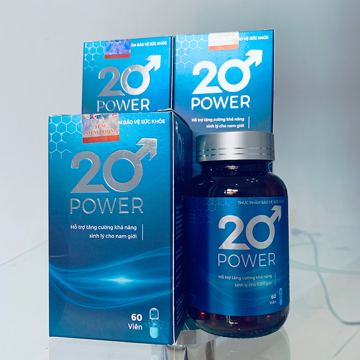 [COMBO 2 HỘP] 20 Power - Tăng cường sinh lý nam giới - 2 hộp x 60 viên