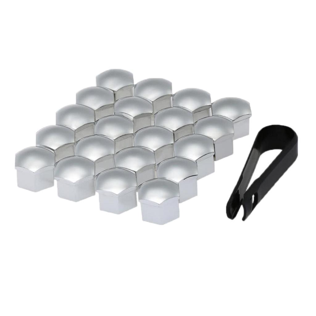 2x 20pcs Universal 17mm Wheel Nut Covers Lug Nut Caps Screw Protector