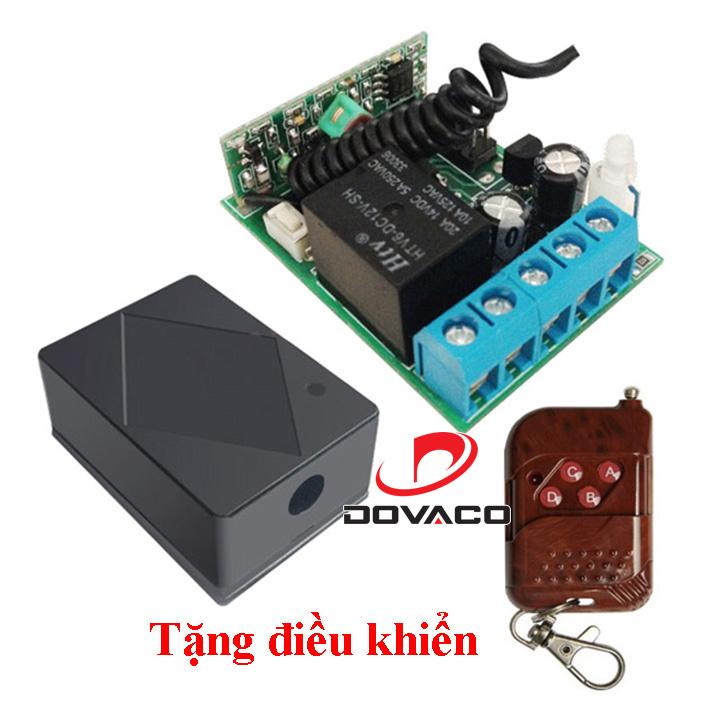 Mạch công tắc điều khiển từ xa RF, 1 cổng học lệnh 4 chế độ, nguồn 12VDC, tặng kèm remote