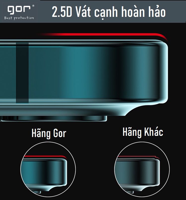 Bộ 2 Kính Cường Lực Gor cho Oneplus Nord 3 5G Trong Suốt, Không Viền Đen 9H Vát 2.5D - Fullbox.
