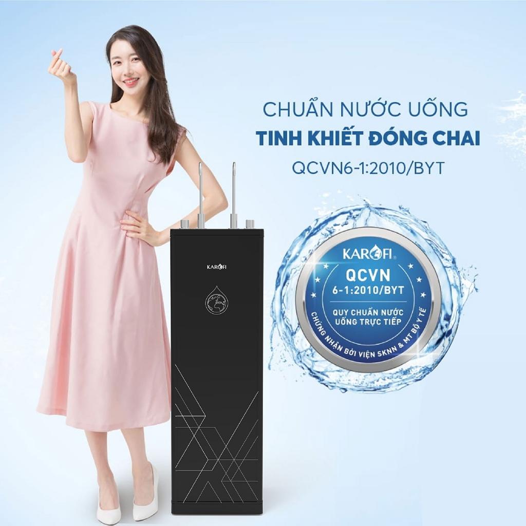 [TẶNG BỘ LÕI] Máy lọc nước NÓNG NGUỘI 10 lõi Smax Karofi KAH-D10 - RO Mỹ - Miễn phí giao lắp - Hàng Chính Hãng