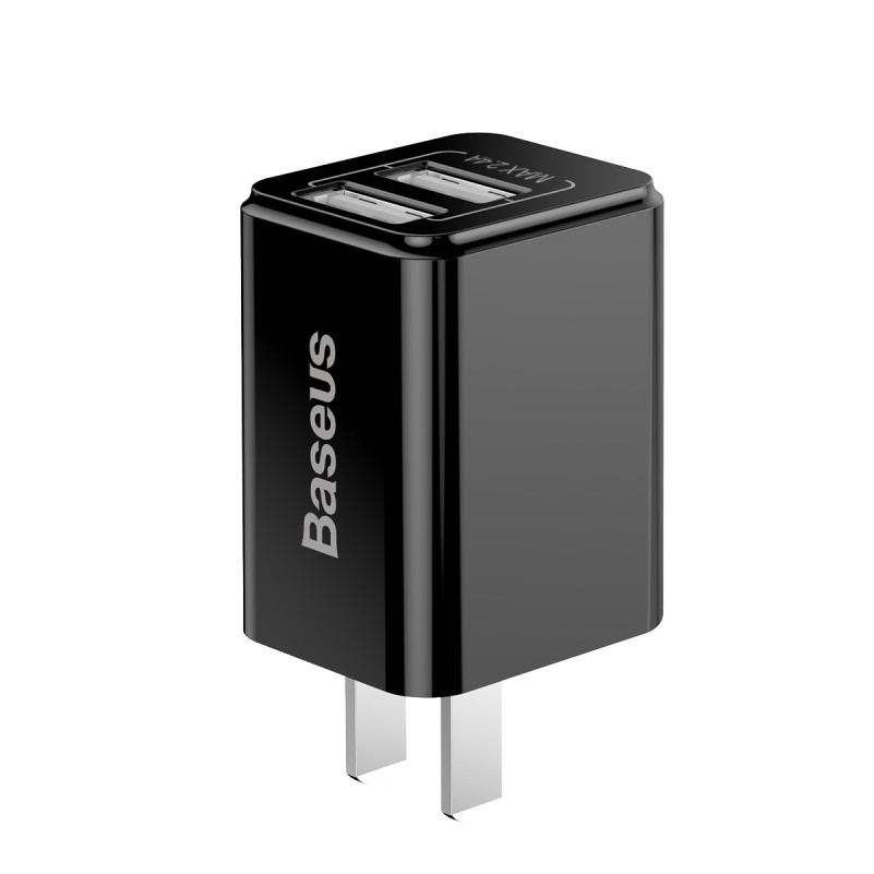 Bộ sạc 2 cổng USB Baseus Traveler Series 2.4A Dual USB Charger - Hàng Chính Hãng