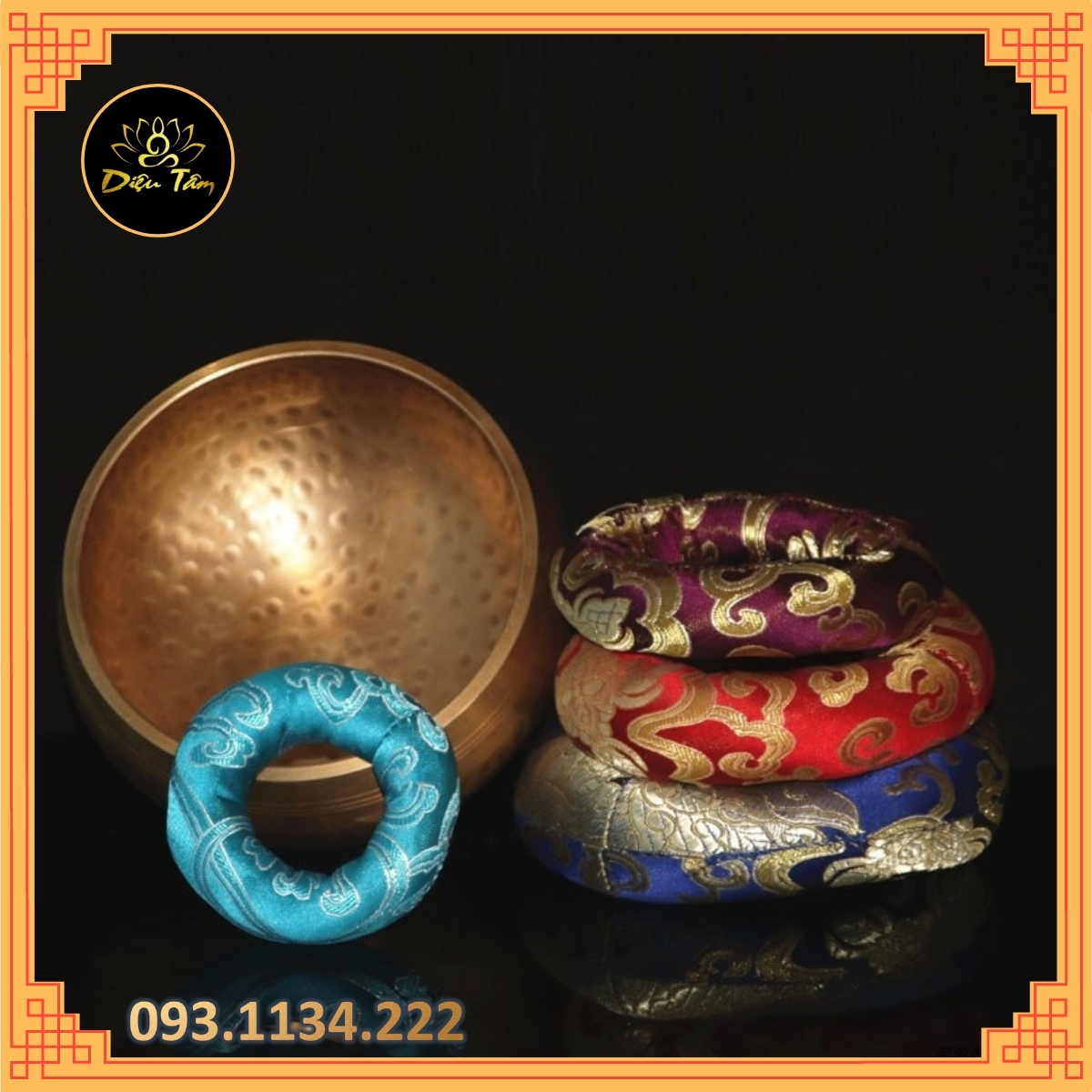 Đệm chuông xoay Nepal, Vòng gác chuông xoay singing bowl thiền định - Ngẫu nhiên