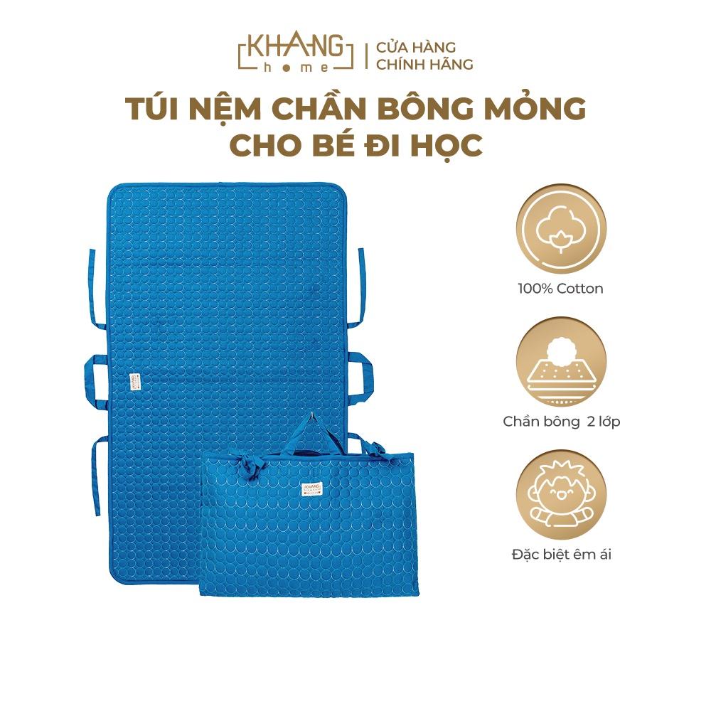 Túi Nệm Cho Bé Đi Học Chần Bông Khang Home - Chần Bông 2 Lớp, Mỏng Nhẹ, Tiện Lợi, Bé Say Giấc An Toàn Ở Mọi Nơi