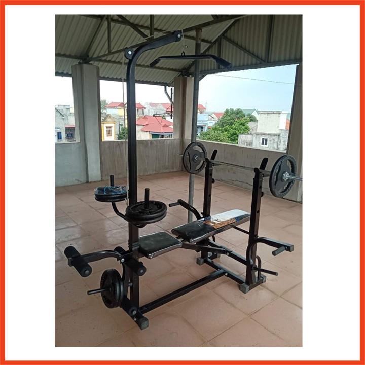 Giàn tạ đa năng KT19 +50kg ta gang + 1 đòn 1,5m