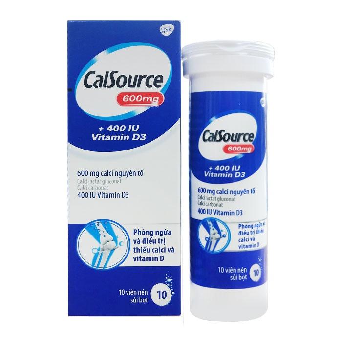 VIÊN SỦI CALSOURCE 600MG -Bổ sung calci nhanh ( 10 Viên )