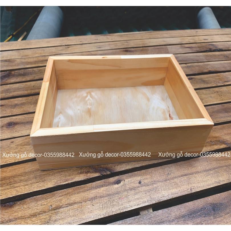 Khay Gói Quà Bằng Gỗ Pallet, Khay Gỗ Đựng Qùa Tặng, Quà Tết, Khay Đựng Hoa Qủa Giá Rẻ- Wooden Tray