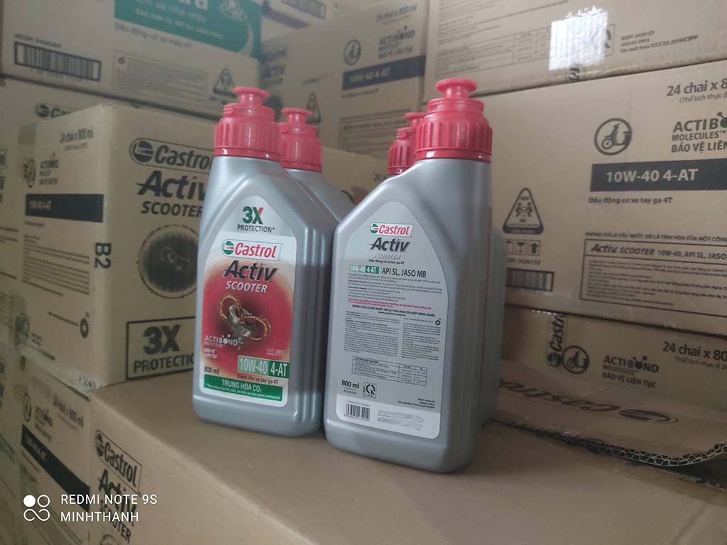 Dầu nhớt cho xe tay ga Castrol Activ Scooter, SAE 10W-40, 0.8L