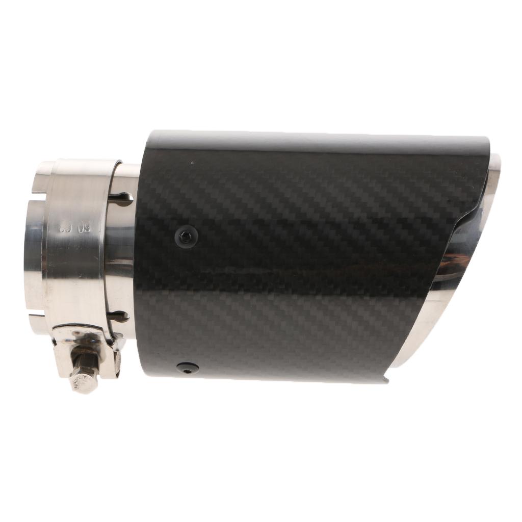 Carbon Fiber Car Rear Exhaust Tail Pipe Tip Rear Muffler Silencer Pipe 63mm