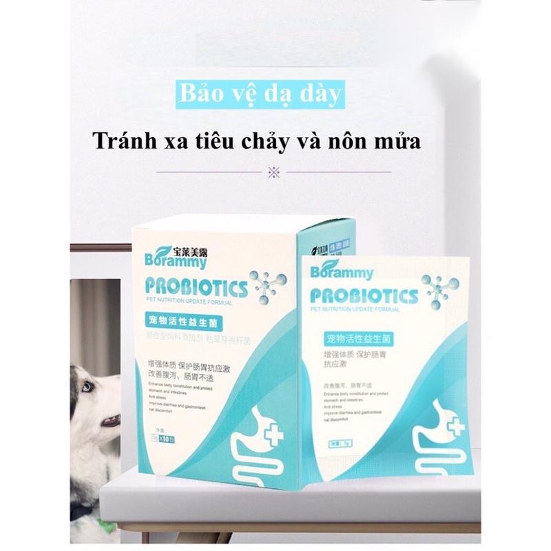 Men vi sinh, tiêu hóa cho chó mèo Borammy Probiotics phòng ngừa, hỗ trợ điều trị các bệnh đường ruột