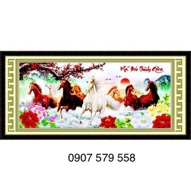 Tranh đá mã đáo thành công Kích thước : 130x63 cm
