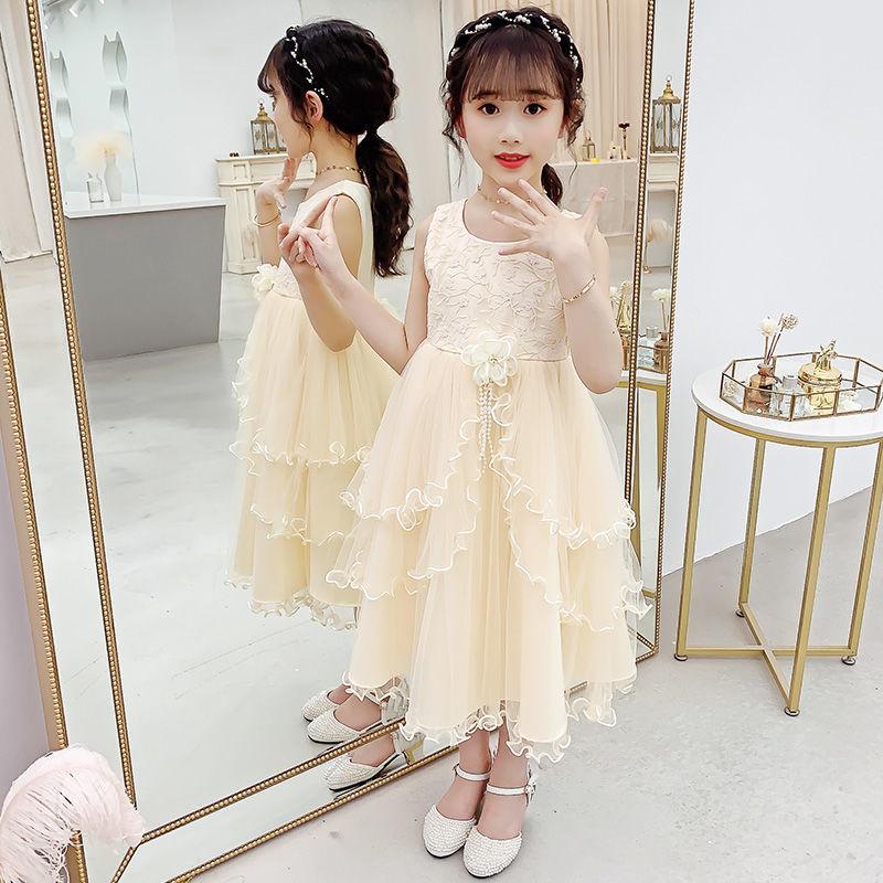 SHUANGYAN Cô gái mùa hè đầm 2023 trẻ em tây mùa hè đầm công chúa váy cô gái mùa hè đầm
