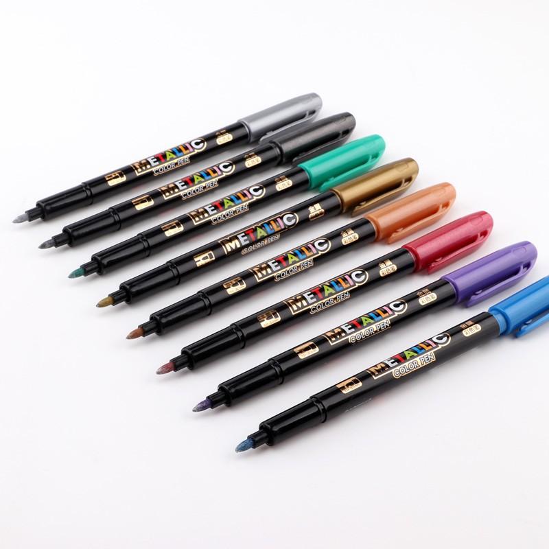 Vỉ Bút Lông Nhũ Metallic - Color Pen 8 MÀU BAOKE - MP570