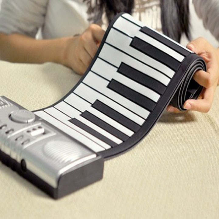 Đàn Piano Cuộn Soft Keyboard Piano 49 Keys tặng kèm gậy chup ảnh tự sướng siêu đẹp