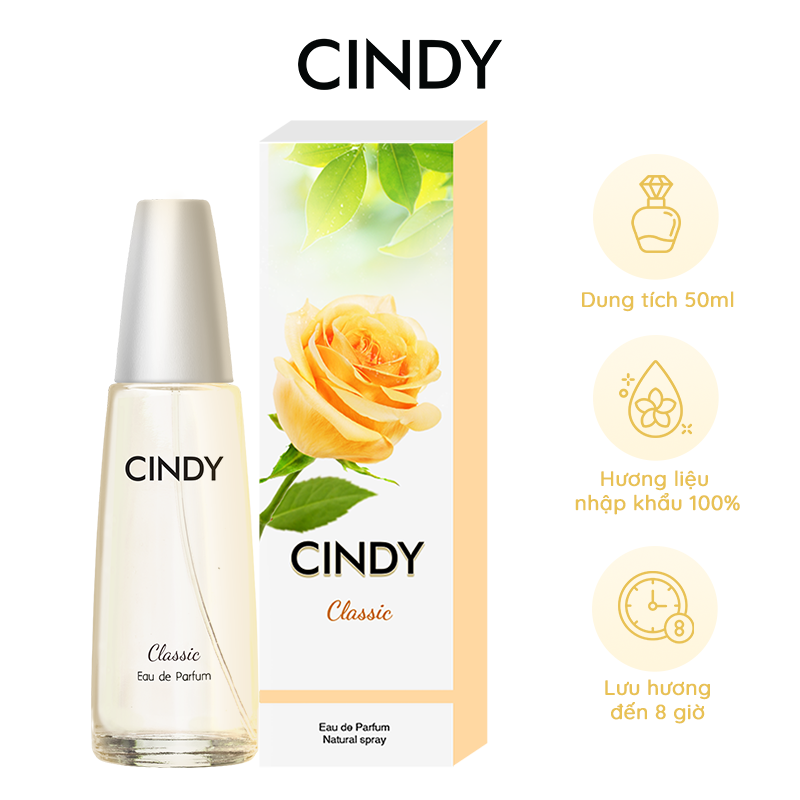 Nước hoa hương thơm quyến rũ  Cindy 50ml-4 mùi ( không xuất hóa đơn đỏ )