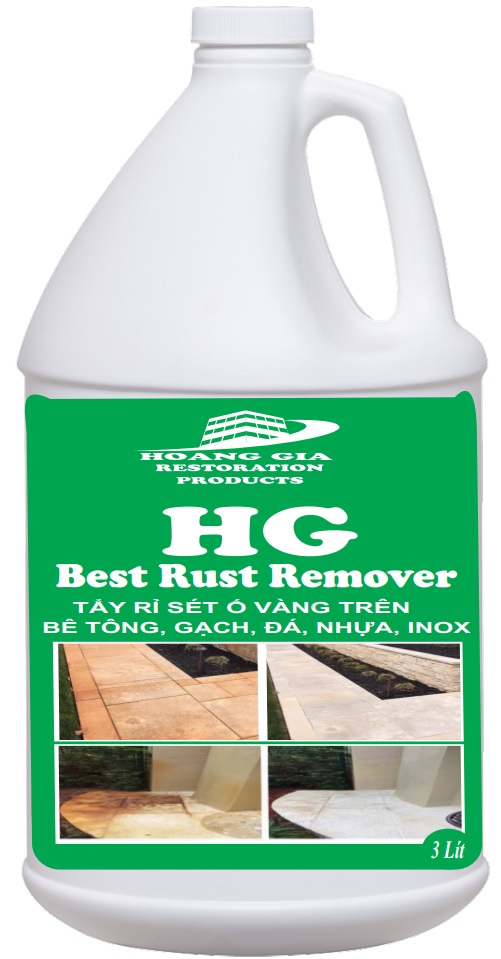 Dung dịch tẩy ố mốc rỉ sét ố vàng trên đá , Bê tông, nhựa  HG Best Rust Remover 2000ml