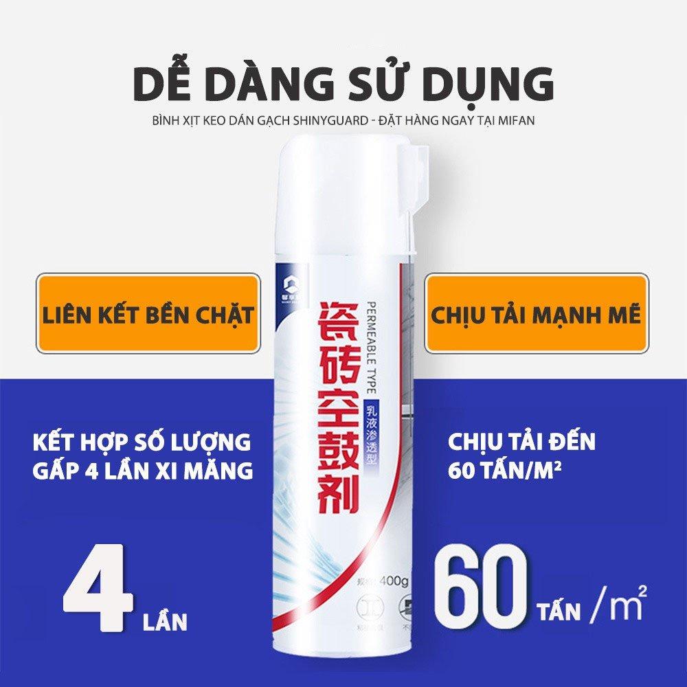 Bình Xịt Keo Dán Gạch Men Shiny Guard Cao Cấp 400g - Dính Siêu Chắc, Siêu Bền -Dùng Dán Gạch,Nền,Sàn Nhà