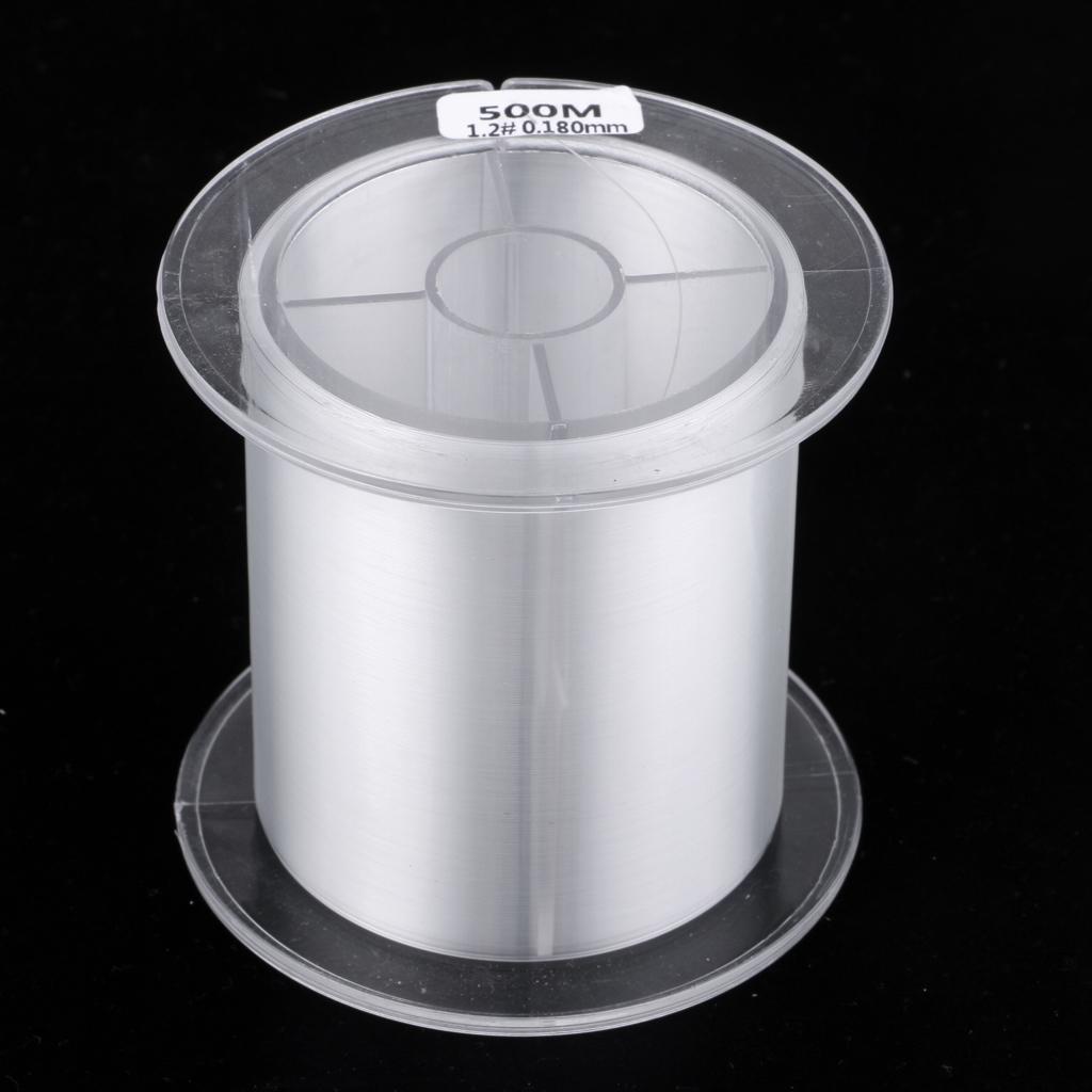 Roll of 500m Super Strong Nylon Transparent Fishing Line Fishing Tackle