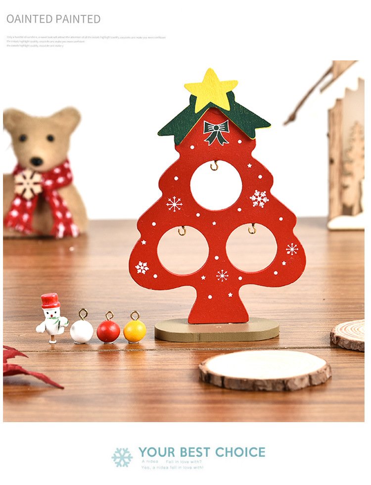 Cây Thông Lắp Ghép Trang Trí Noel, Giáng Sinh Dễ Thương Để Bàn Làm Việc