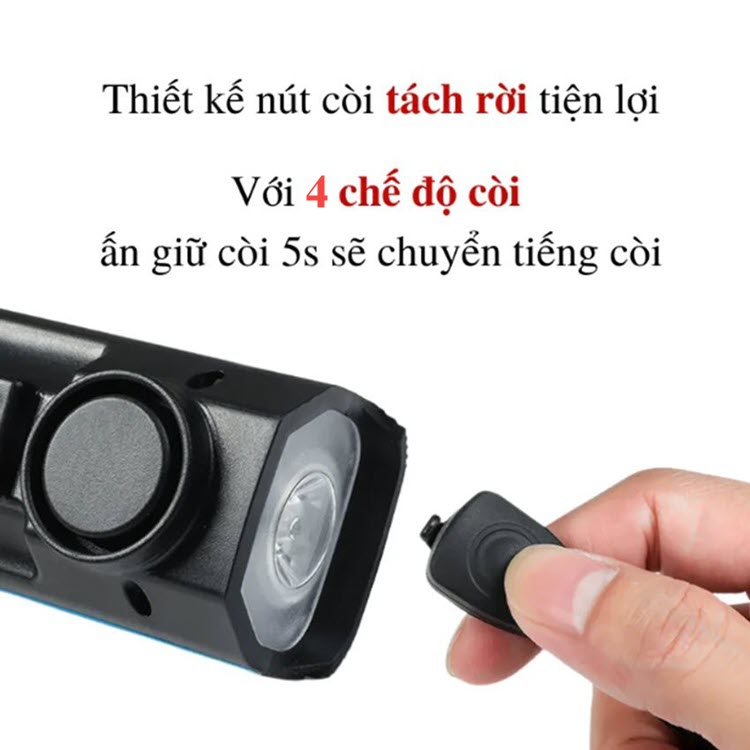 Đèn pha xe đạp có còi