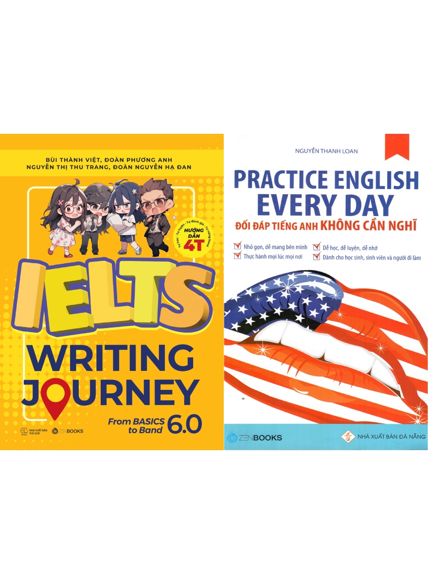 Combo IELTS Writing Journey + Practice English Every Day (Bộ 2 Cuốn) - ZEN