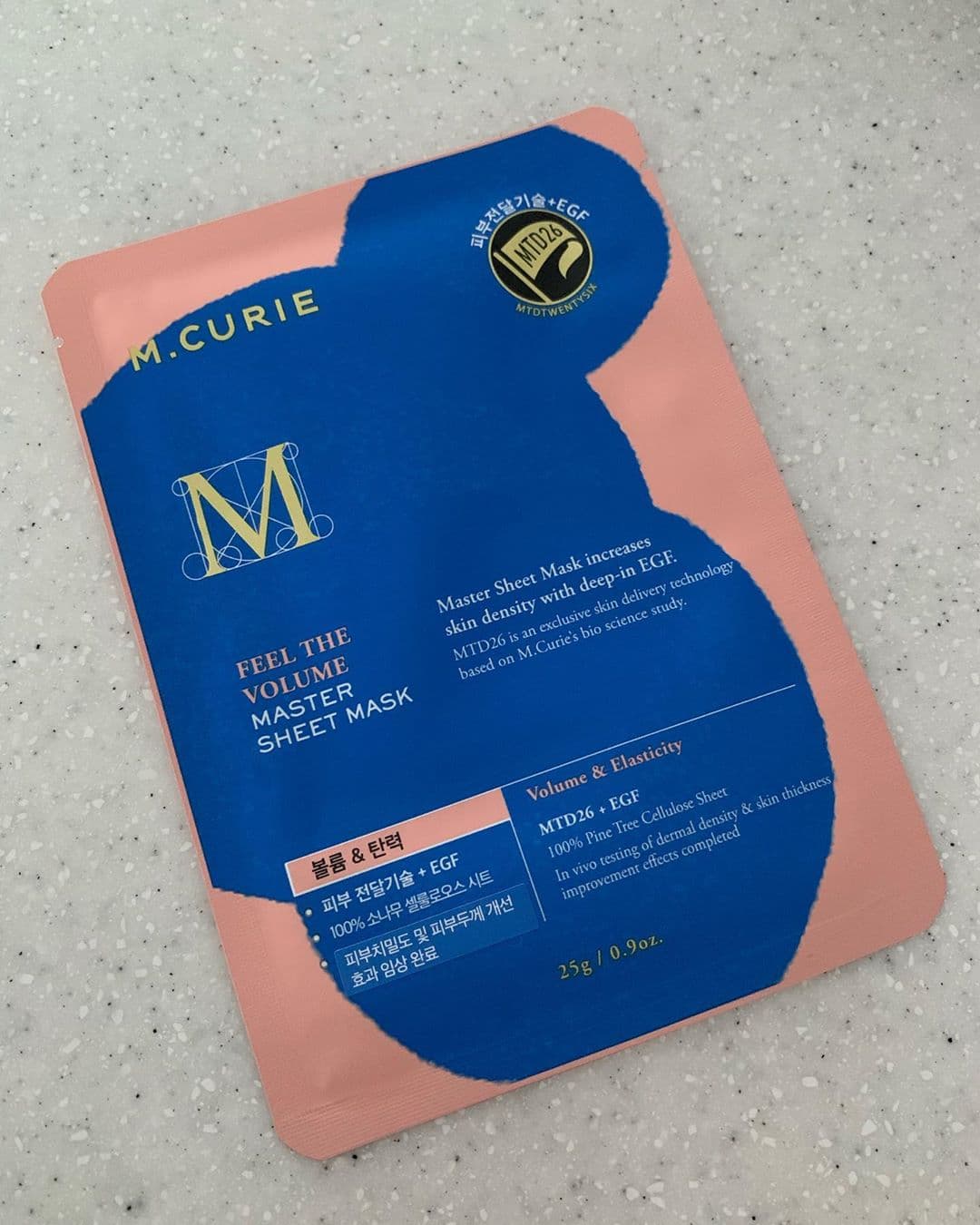 M.CURIE FEEL THE VOLUME MASTER SHEET MASK (MẶT NẠ TÁI TẠO,PHỤC HỒI)