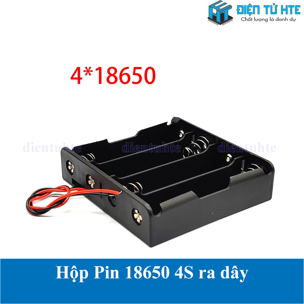 Hộp đựng Pin sạc 18650 4 cell 4S 14.8V ra dây