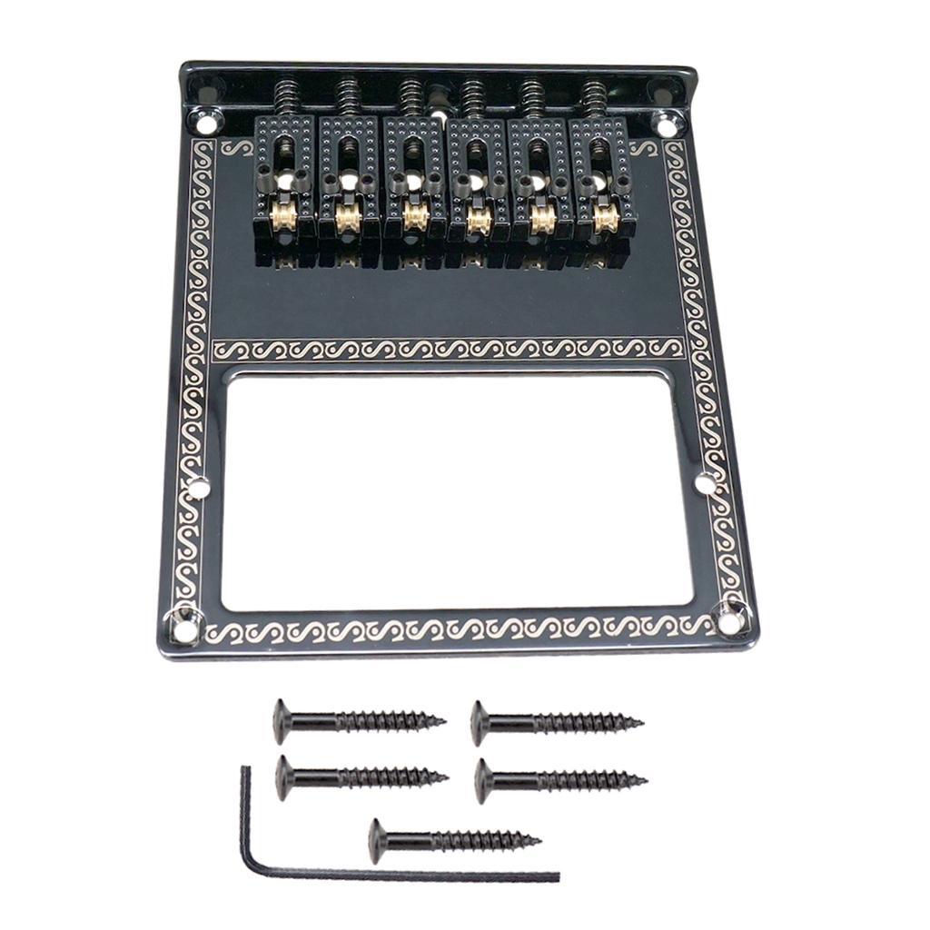 1 Set Electric Guitar Roller Saddle Bridge for TL Electric Guitar Accessory Black