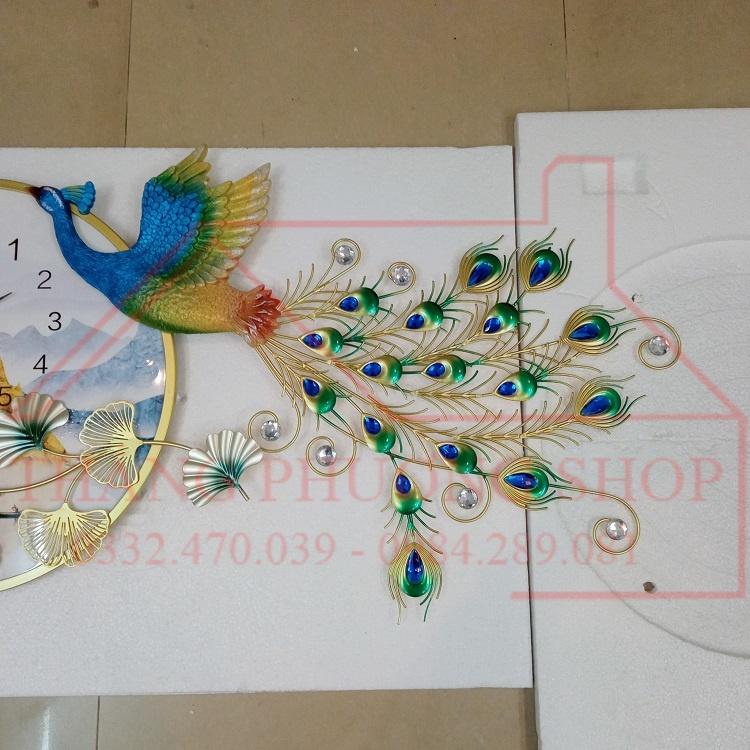 Đồng Hồ Trang Trí Chim Công Uyên Ương TP-078-1