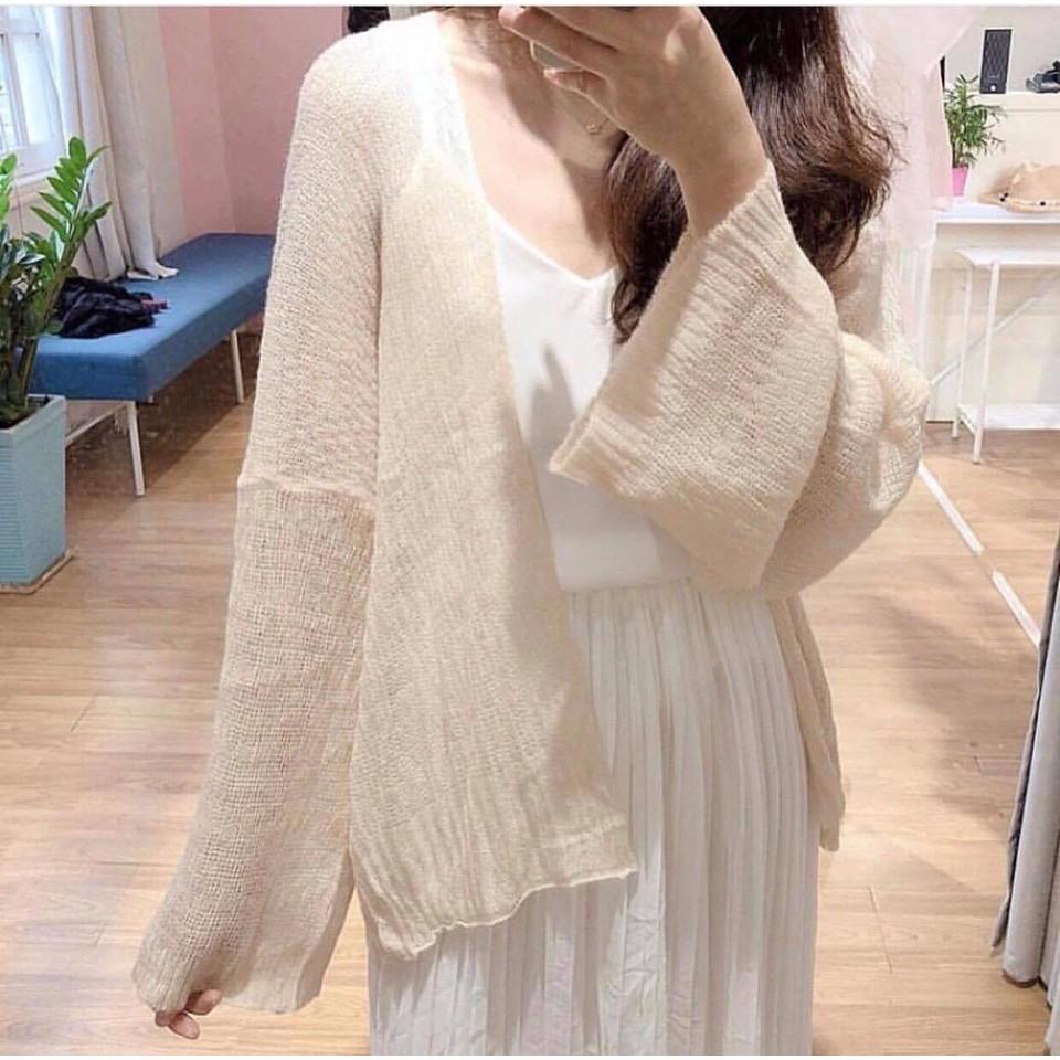 Áo khoác cardigan lưới mỏng đi biển cực xinh