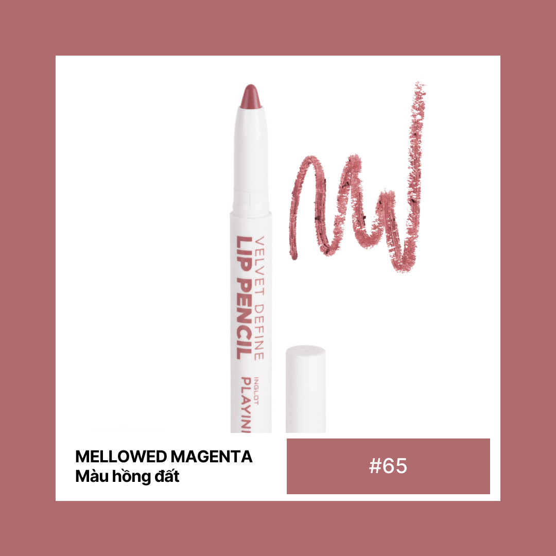 Son bút chì mịn lì lâu trôi Playinn Velvet Define Lip Pencil Inglot (4.5g)
